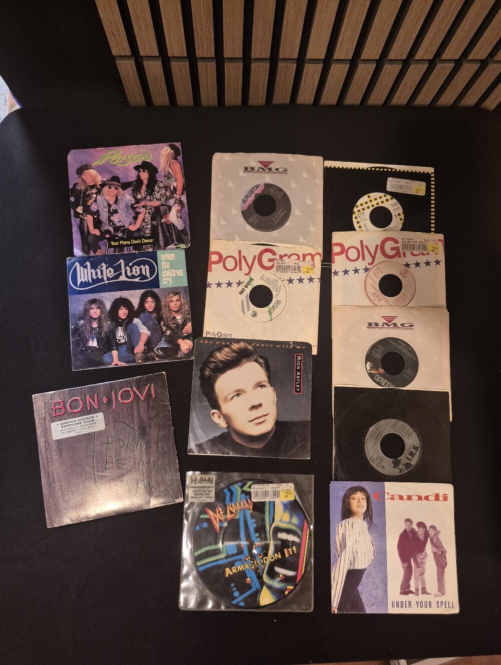 Lot Of 12: 45" Vinyl Records